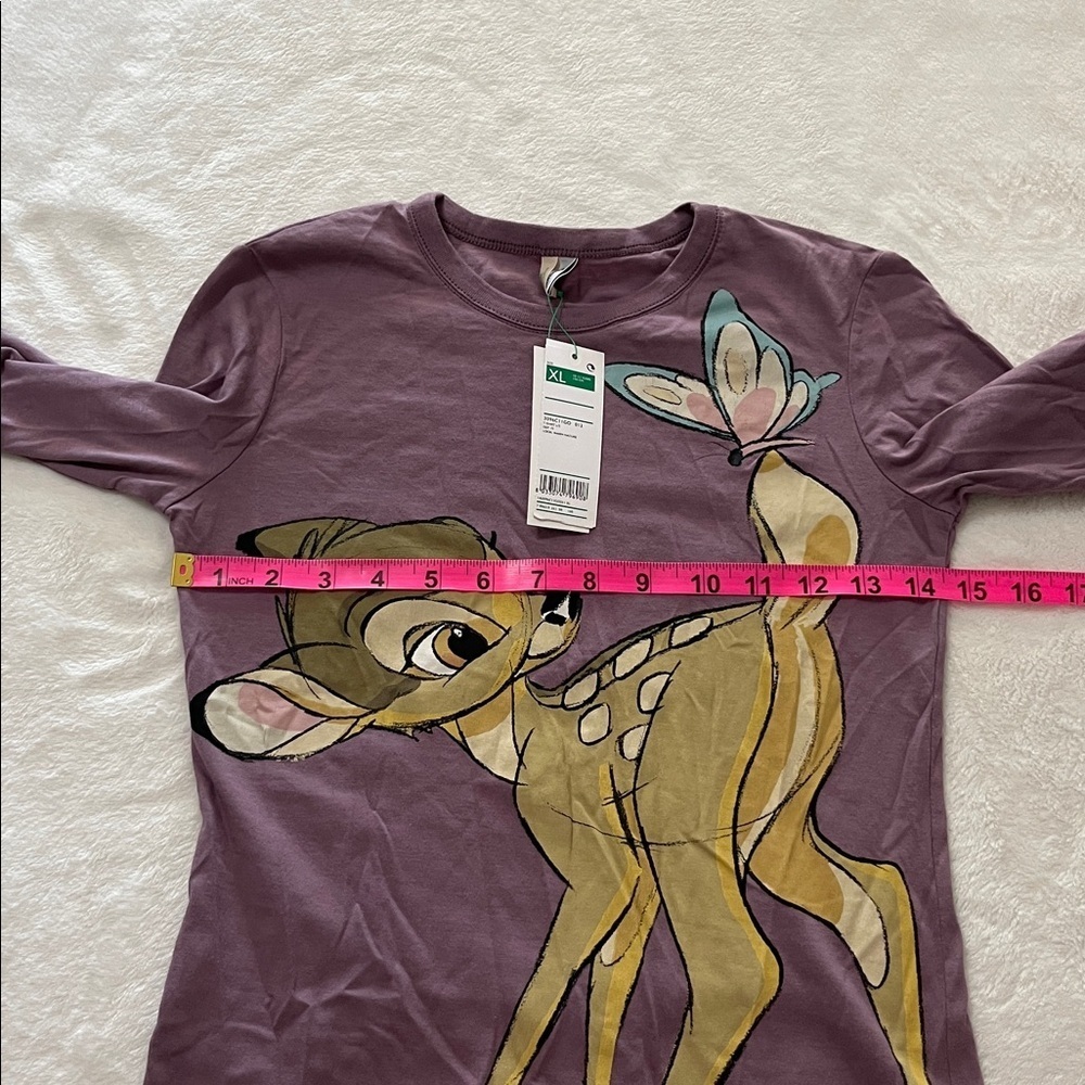 Disney Kids Long Sleeve Shirt with Bambi Design - Purple - Picture 3 of 4